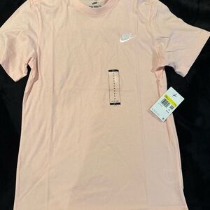 Nike Soft Pink Tee with White Logo